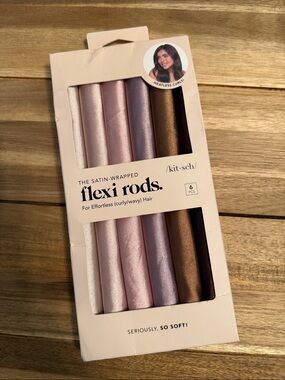 Kitsch Satin-Wrapped Flexi Rods - Pastel Pink, Lavender, Bronze & Cream